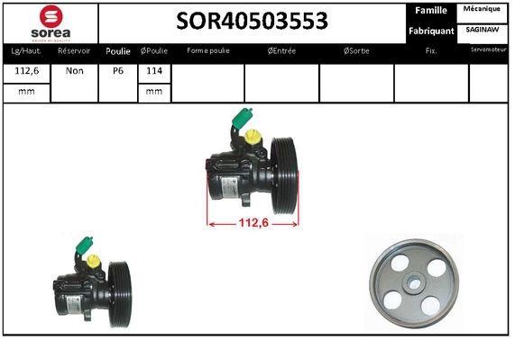 SNRA SOR40503553 Насос гідропідсилювача керма SOR40503553: Купити в Україні - Добра ціна на EXIST.UA!