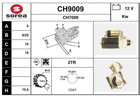 SNRA CH9009 Стартер CH9009: Купити в Україні - Добра ціна на EXIST.UA!