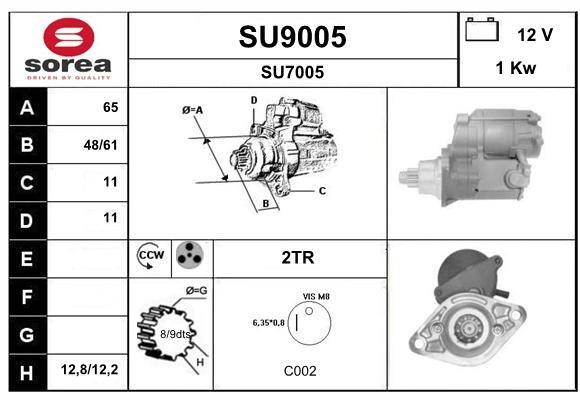 SNRA SU9005 Стартер SU9005: Купити в Україні - Добра ціна на EXIST.UA!
