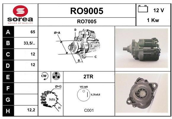 SNRA RO9005 Стартер RO9005: Купити в Україні - Добра ціна на EXIST.UA!