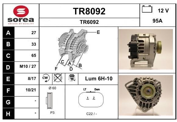 SNRA TR8092 Генератор TR8092: Купити в Україні - Добра ціна на EXIST.UA!