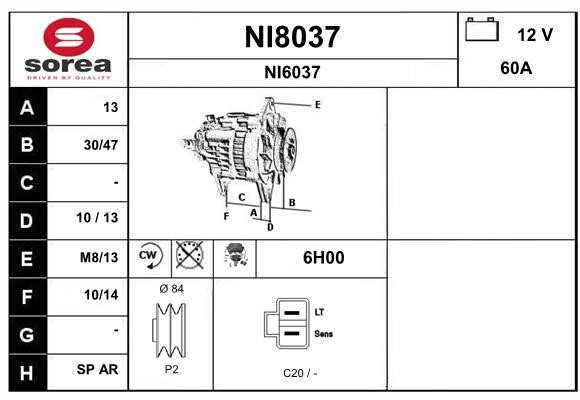 SNRA NI8037 Генератор NI8037: Купити в Україні - Добра ціна на EXIST.UA!
