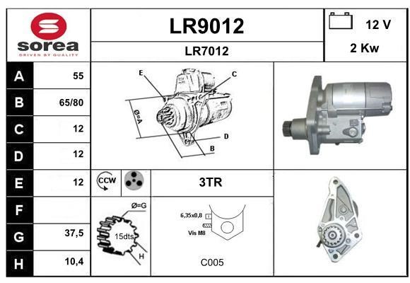 SNRA LR9012 Стартер LR9012: Купити в Україні - Добра ціна на EXIST.UA!