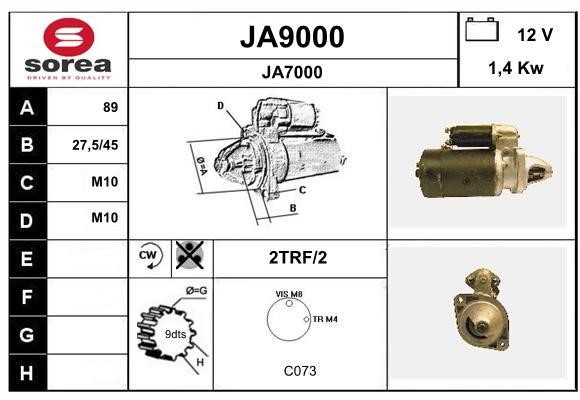 SNRA JA9000 Стартер JA9000: Купити в Україні - Добра ціна на EXIST.UA!