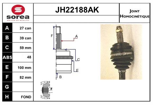 SNRA JH22188AK Шарнір рівних кутових швидкостей (ШРКШ) JH22188AK: Купити в Україні - Добра ціна на EXIST.UA!