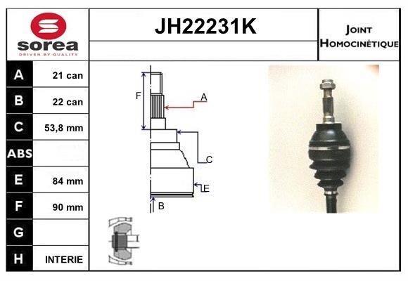 SNRA JH22231K Шарнір рівних кутових швидкостей (ШРКШ) JH22231K: Купити в Україні - Добра ціна на EXIST.UA!