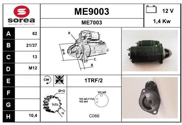 SNRA ME9003 Стартер ME9003: Купити в Україні - Добра ціна на EXIST.UA!