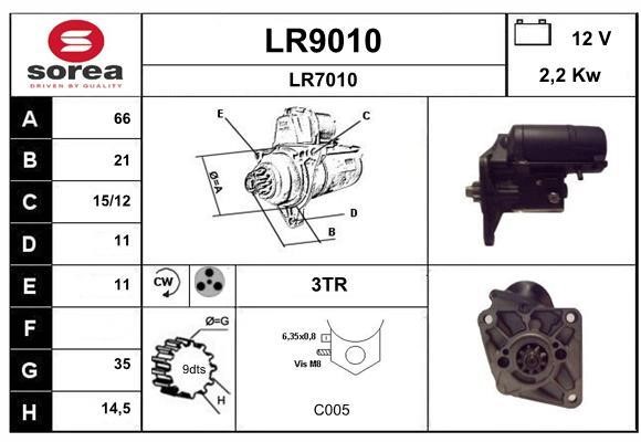 SNRA LR9010 Стартер LR9010: Купити в Україні - Добра ціна на EXIST.UA!
