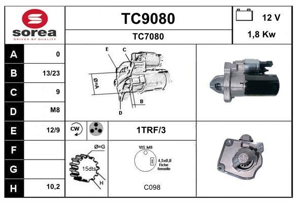 SNRA TC9080 Стартер TC9080: Купити в Україні - Добра ціна на EXIST.UA!