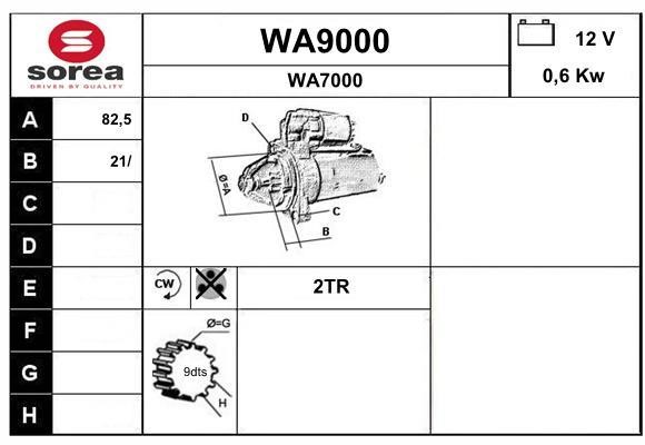 SNRA WA9000 Стартер WA9000: Купити в Україні - Добра ціна на EXIST.UA!