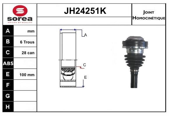 SNRA JH24251K Комплект шарнірів, приводний вал JH24251K: Купити в Україні - Добра ціна на EXIST.UA!