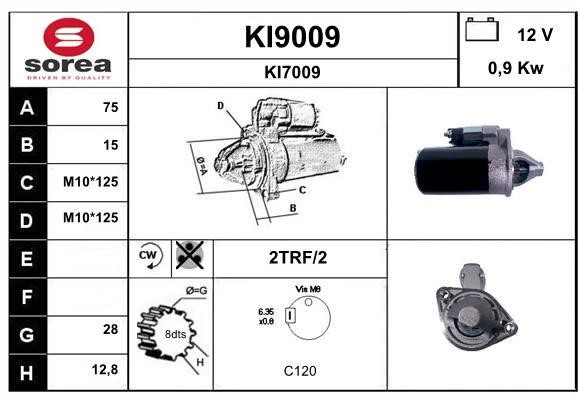 SNRA KI9009 Стартер KI9009: Купити в Україні - Добра ціна на EXIST.UA!