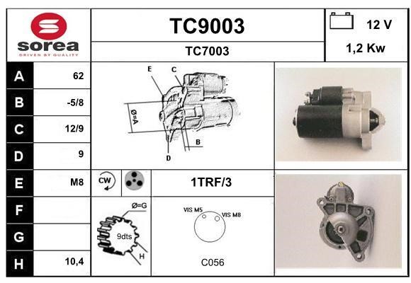 SNRA TC9003 Стартер TC9003: Купити в Україні - Добра ціна на EXIST.UA!