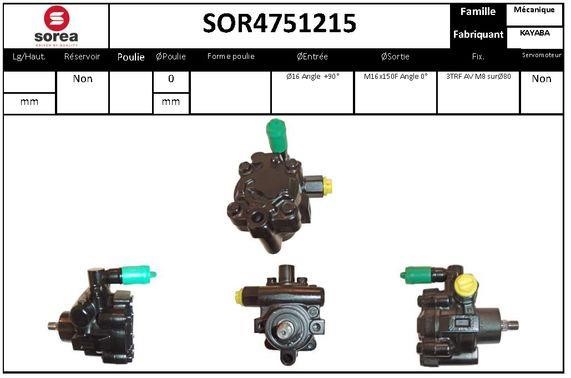 SNRA SOR4751215 Насос гідропідсилювача керма SOR4751215: Купити в Україні - Добра ціна на EXIST.UA!