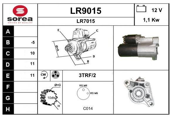 SNRA LR9015 Стартер LR9015: Купити в Україні - Добра ціна на EXIST.UA!
