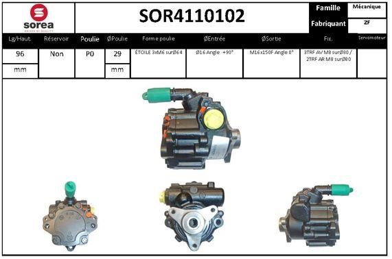 SNRA SOR4110102 Насос гідропідсилювача керма SOR4110102: Купити в Україні - Добра ціна на EXIST.UA!