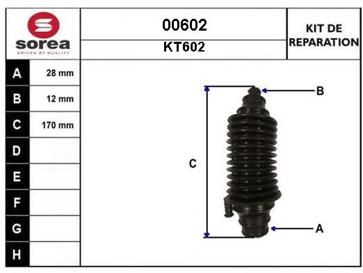 SNRA 00602 Пильовик приводного валу, комплект 00602: Купити в Україні - Добра ціна на EXIST.UA!