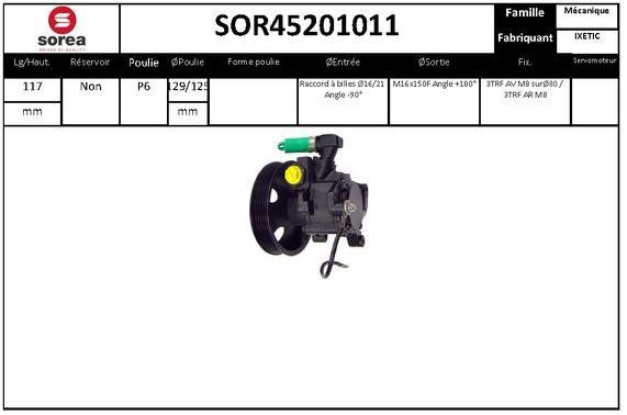 SNRA SOR45201011 Насос гідропідсилювача керма SOR45201011: Купити в Україні - Добра ціна на EXIST.UA!