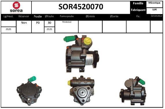 SNRA SOR4520070 Насос гідропідсилювача керма SOR4520070: Купити в Україні - Добра ціна на EXIST.UA!