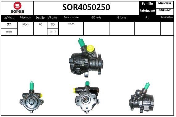 SNRA SOR4050250 Насос гідропідсилювача керма SOR4050250: Купити в Україні - Добра ціна на EXIST.UA!