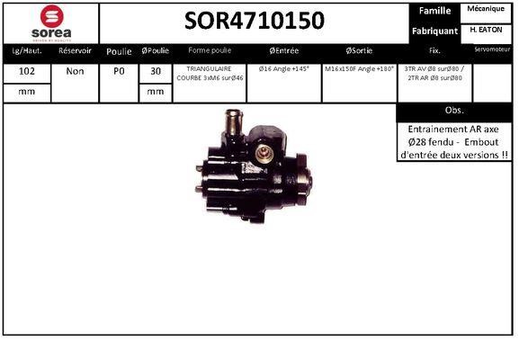 SNRA SOR4710150 Насос гідропідсилювача керма SOR4710150: Приваблива ціна - Купити в Україні на EXIST.UA!