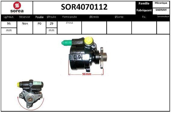 SNRA SOR4070112 Насос гідропідсилювача керма SOR4070112: Купити в Україні - Добра ціна на EXIST.UA!