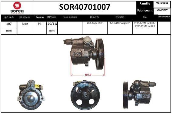 SNRA SOR40701007 Насос гідропідсилювача керма SOR40701007: Приваблива ціна - Купити в Україні на EXIST.UA!
