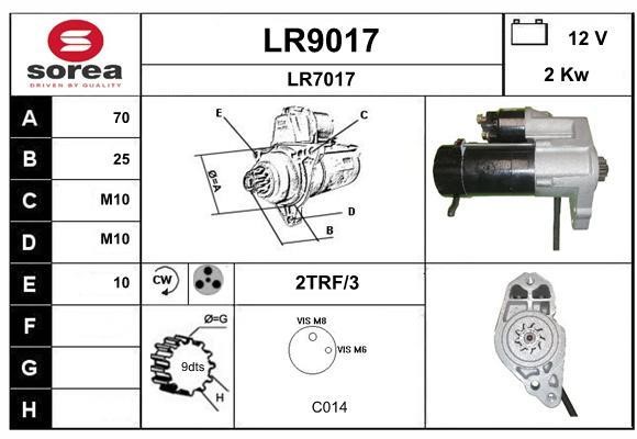 SNRA LR9017 Стартер LR9017: Купити в Україні - Добра ціна на EXIST.UA!