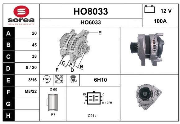SNRA HO8033 Генератор HO8033: Купити в Україні - Добра ціна на EXIST.UA!