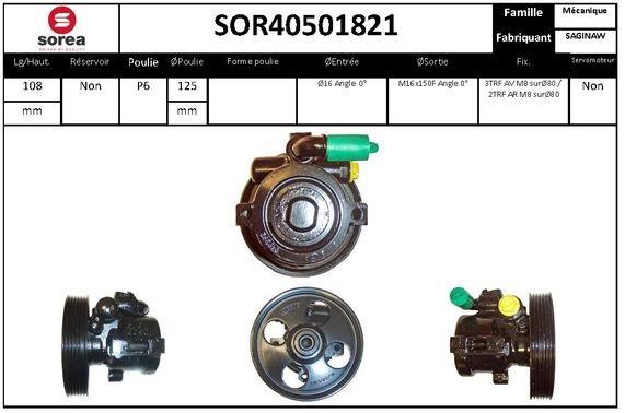 SNRA SOR40501821 Насос гідропідсилювача керма SOR40501821: Купити в Україні - Добра ціна на EXIST.UA!