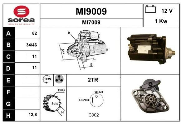 SNRA MI9009 Стартер MI9009: Купити в Україні - Добра ціна на EXIST.UA!
