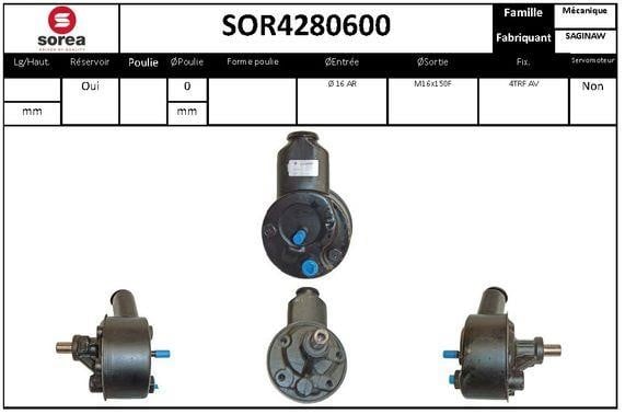 SNRA SOR4280600 Насос гідропідсилювача керма SOR4280600: Купити в Україні - Добра ціна на EXIST.UA!