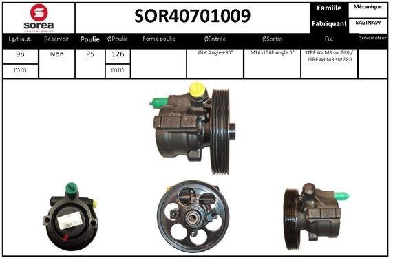SNRA SOR40701009 Насос гідропідсилювача керма SOR40701009: Купити в Україні - Добра ціна на EXIST.UA!