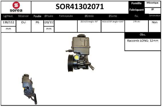 SNRA SOR41302071 Насос гідропідсилювача керма SOR41302071: Купити в Україні - Добра ціна на EXIST.UA!