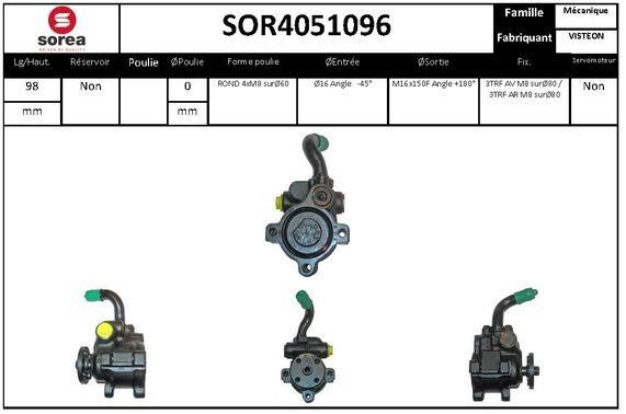 SNRA SOR4051096 Насос гідропідсилювача керма SOR4051096: Купити в Україні - Добра ціна на EXIST.UA!