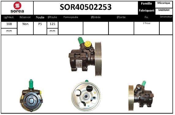 SNRA SOR40502253 Насос гідропідсилювача керма SOR40502253: Купити в Україні - Добра ціна на EXIST.UA!