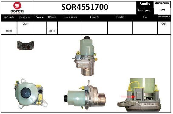 SNRA SOR4551700 Насос гідропідсилювача керма SOR4551700: Купити в Україні - Добра ціна на EXIST.UA!