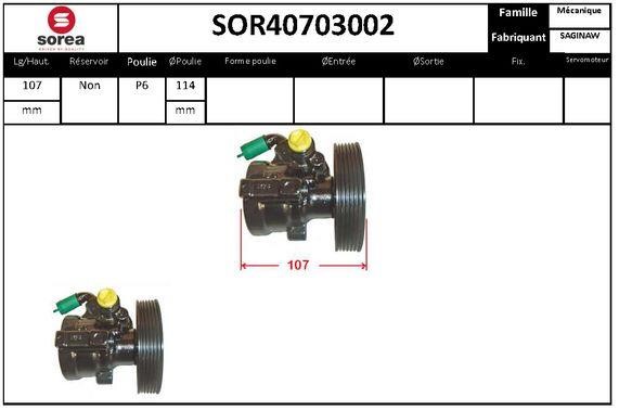 SNRA SOR40703002 Насос гідропідсилювача керма SOR40703002: Купити в Україні - Добра ціна на EXIST.UA!