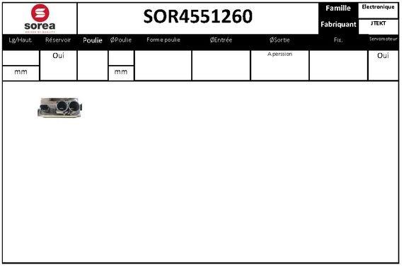 SNRA SOR4551260 Насос гідропідсилювача керма SOR4551260: Купити в Україні - Добра ціна на EXIST.UA!
