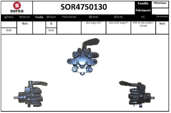 SNRA SOR4750130 Насос гідропідсилювача керма SOR4750130: Купити в Україні - Добра ціна на EXIST.UA!