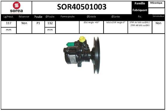 SNRA SOR40501003 Насос гідропідсилювача керма SOR40501003: Купити в Україні - Добра ціна на EXIST.UA!