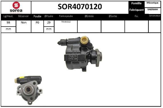 SNRA SOR4070120 Насос гідропідсилювача керма SOR4070120: Купити в Україні - Добра ціна на EXIST.UA!