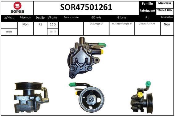 SNRA SOR47501261 Насос гідропідсилювача керма SOR47501261: Купити в Україні - Добра ціна на EXIST.UA!