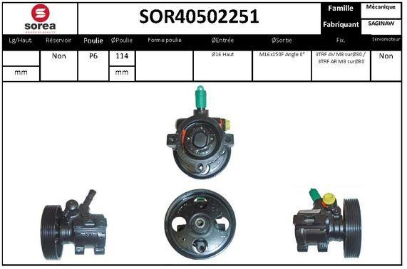 SNRA SOR40502251 Насос гідропідсилювача керма SOR40502251: Купити в Україні - Добра ціна на EXIST.UA!