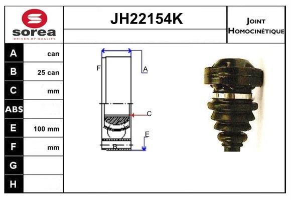 SNRA JH22154K Шарнір рівних кутових швидкостей (ШРКШ) JH22154K: Купити в Україні - Добра ціна на EXIST.UA!