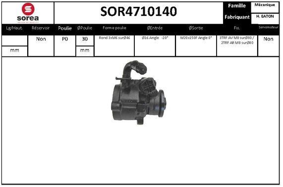 SNRA SOR4710140 Насос гідропідсилювача керма SOR4710140: Купити в Україні - Добра ціна на EXIST.UA!