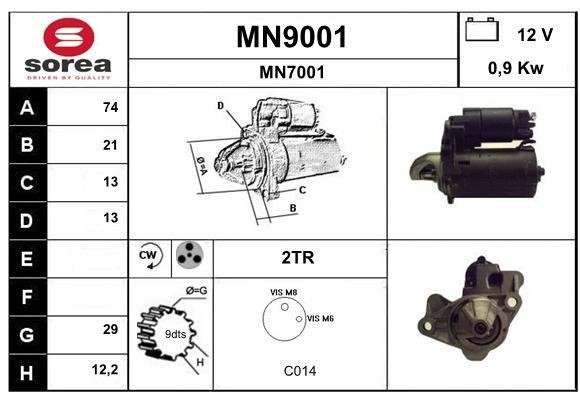 SNRA MN9001 Стартер MN9001: Купити в Україні - Добра ціна на EXIST.UA!