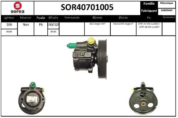 SNRA SOR40701005 Насос гідропідсилювача керма SOR40701005: Купити в Україні - Добра ціна на EXIST.UA!