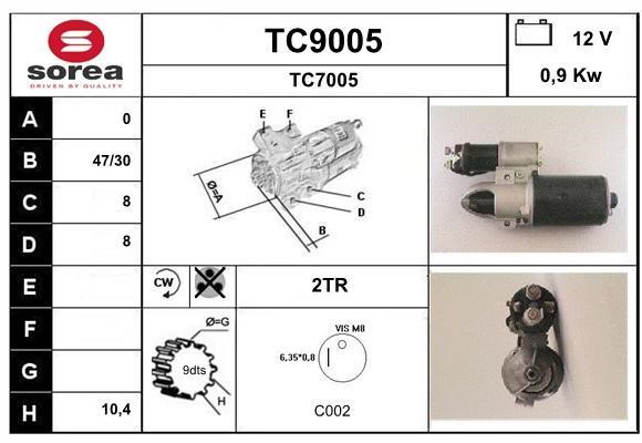 SNRA TC9005 Стартер TC9005: Купити в Україні - Добра ціна на EXIST.UA!
