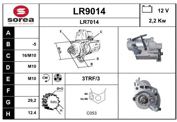 SNRA LR9014 Стартер LR9014: Купити в Україні - Добра ціна на EXIST.UA!